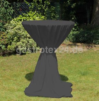 "Milano" - Stehtischhusse 85 cm rund - mit Bindeschal - 100% Polyester - 175 gr/qm - anthrazit / dunkelgrau